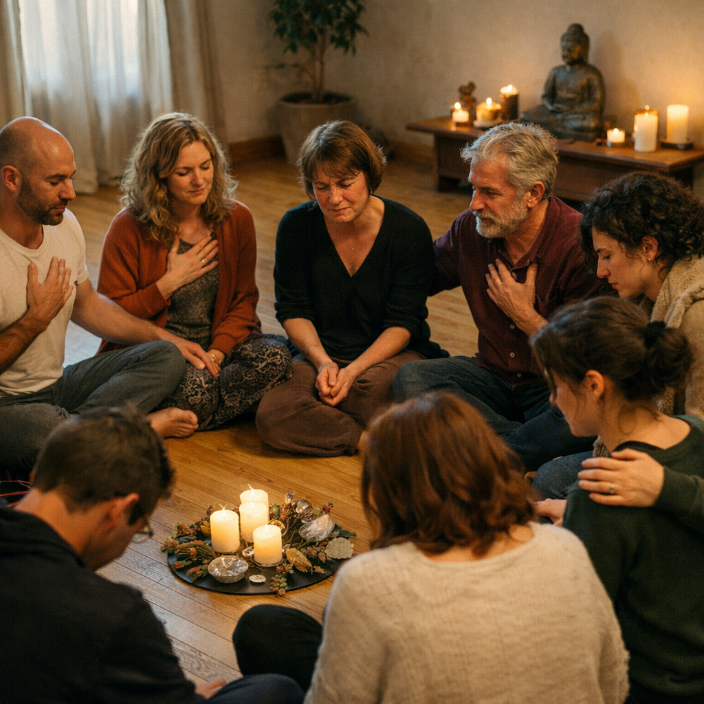 cercle d'intégration après une transe - respiration holotropique toulouse